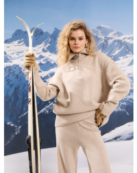 Джемпер из кашемира с воротником на молнии