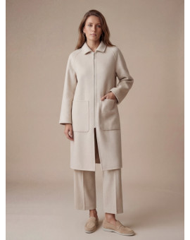 Пальто из кашемира на молнии